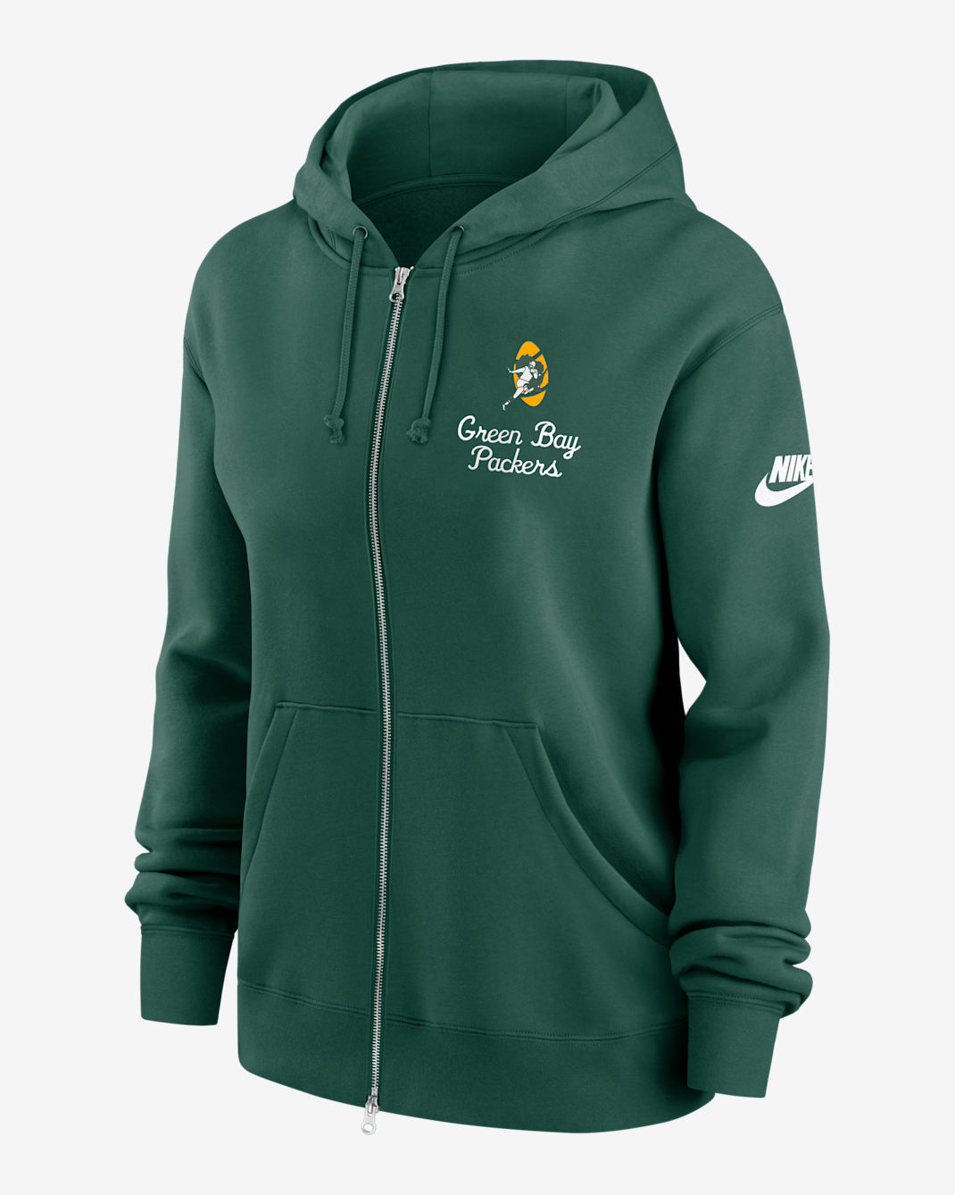 Green Bay Packers Phoenix Rewind Women's Nike NFL Full-Zip Hoodie - Green
