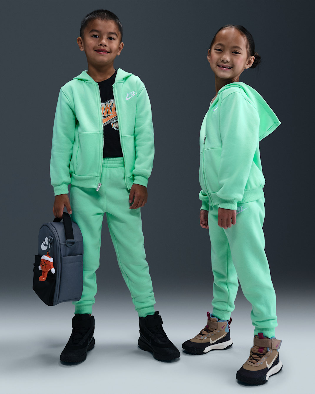 Nike Full-Zip Club Set Little Kids 2-Piece Hoodie Set - Mint Foam