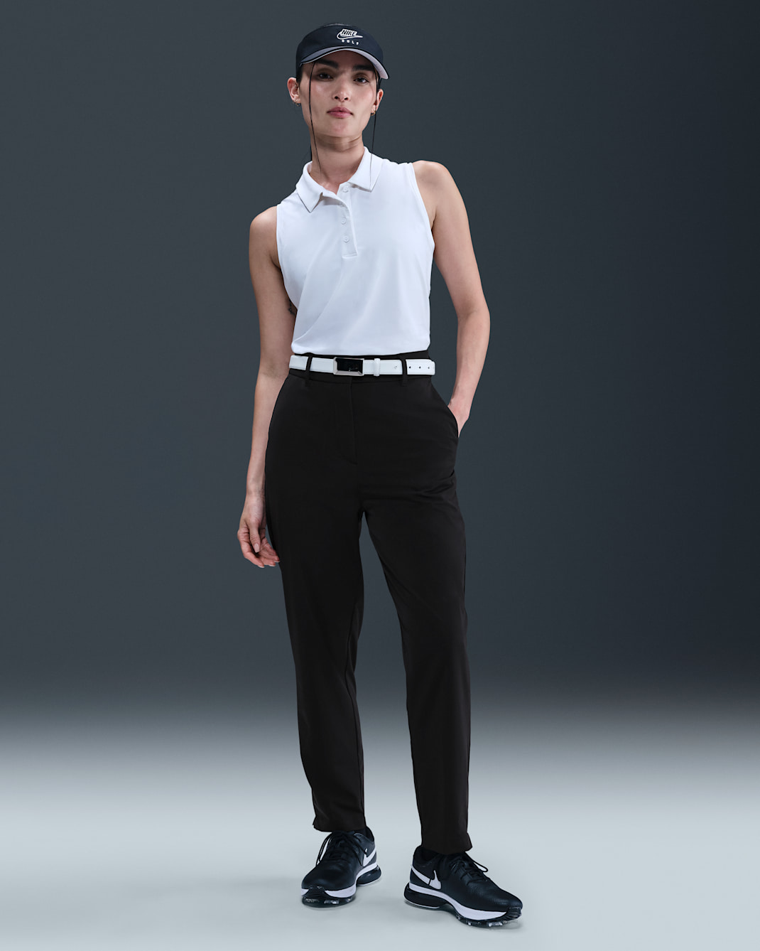 Nike Tour Women's Dri-FIT Golf Trousers - Black/White