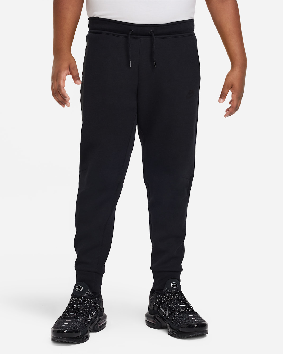 Nike Sportswear Tech Fleece Big Kids' (Boys') Pants (Extended Size) - Black/Black/Black