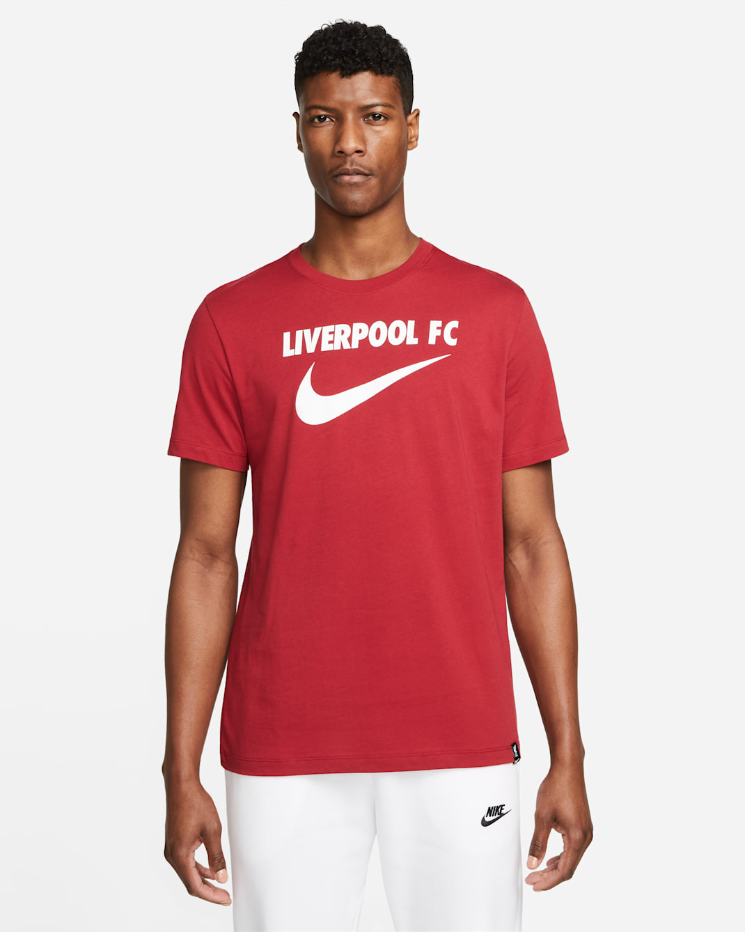Liverpool F.C. Swoosh Men's Nike Football T-Shirt - Tough Red
