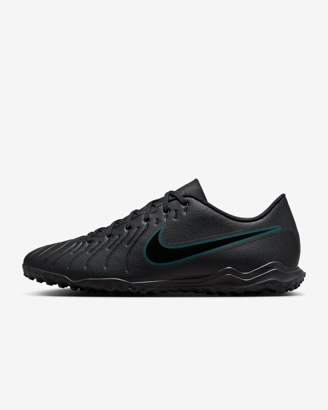 Nike Tiempo Legend 10 Club Low-Top-fodboldsko til grus - sort/Deep Jungle/sort