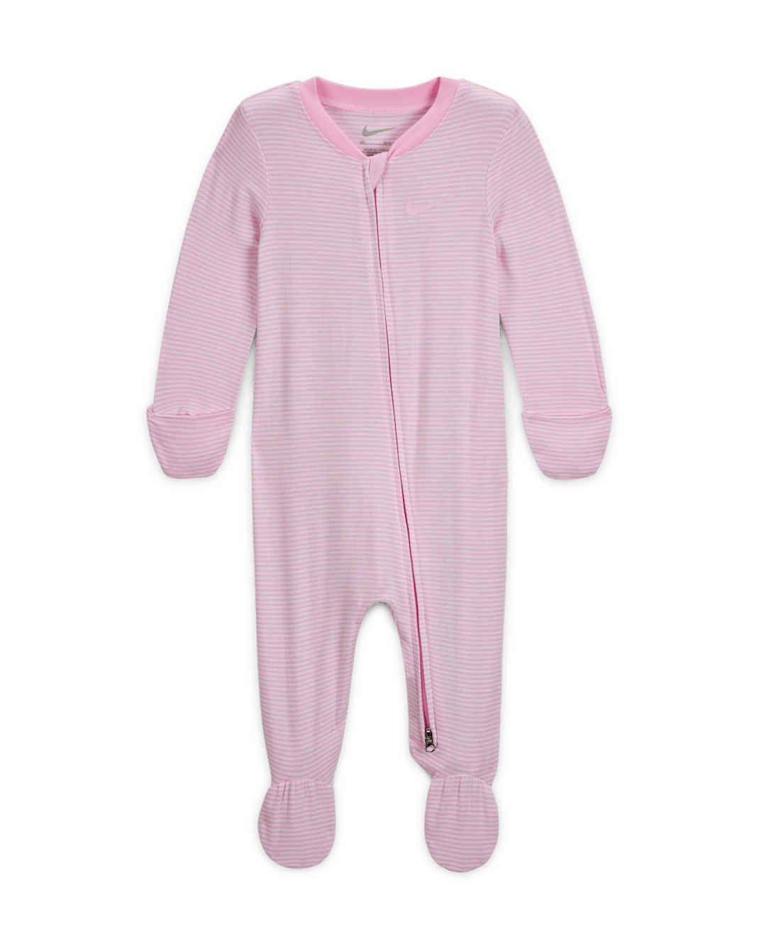 Nike Baby (0-9M) Striped Footed Coverall - Pink Foam