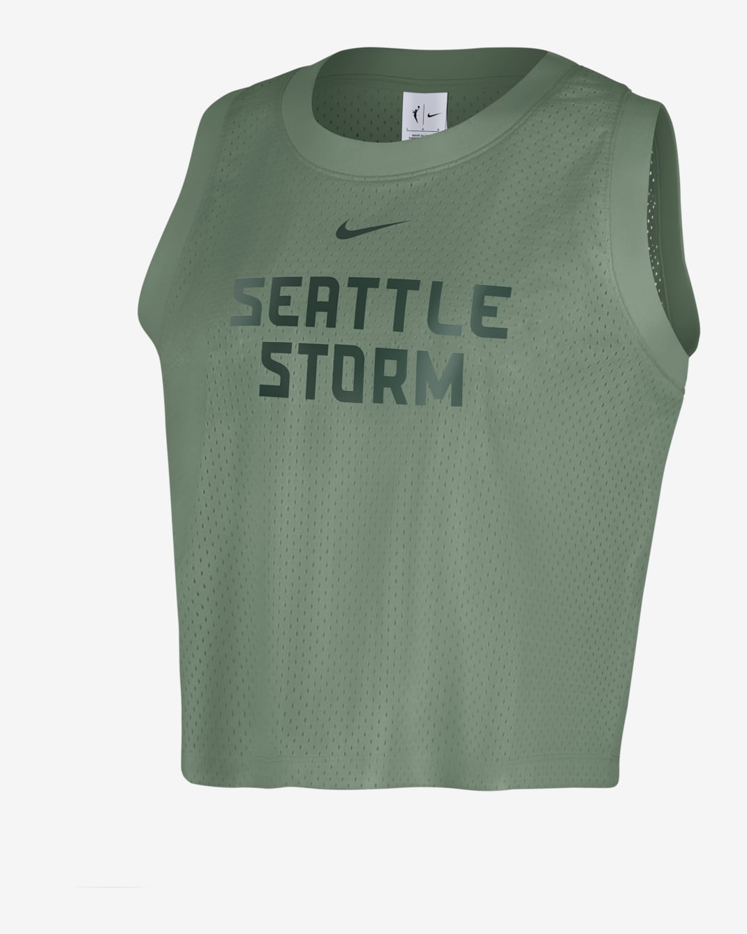 Camiseta de tirantes Nike de malla de la WNBA para mujer Seattle Storm - Salvia espiral/Abeto