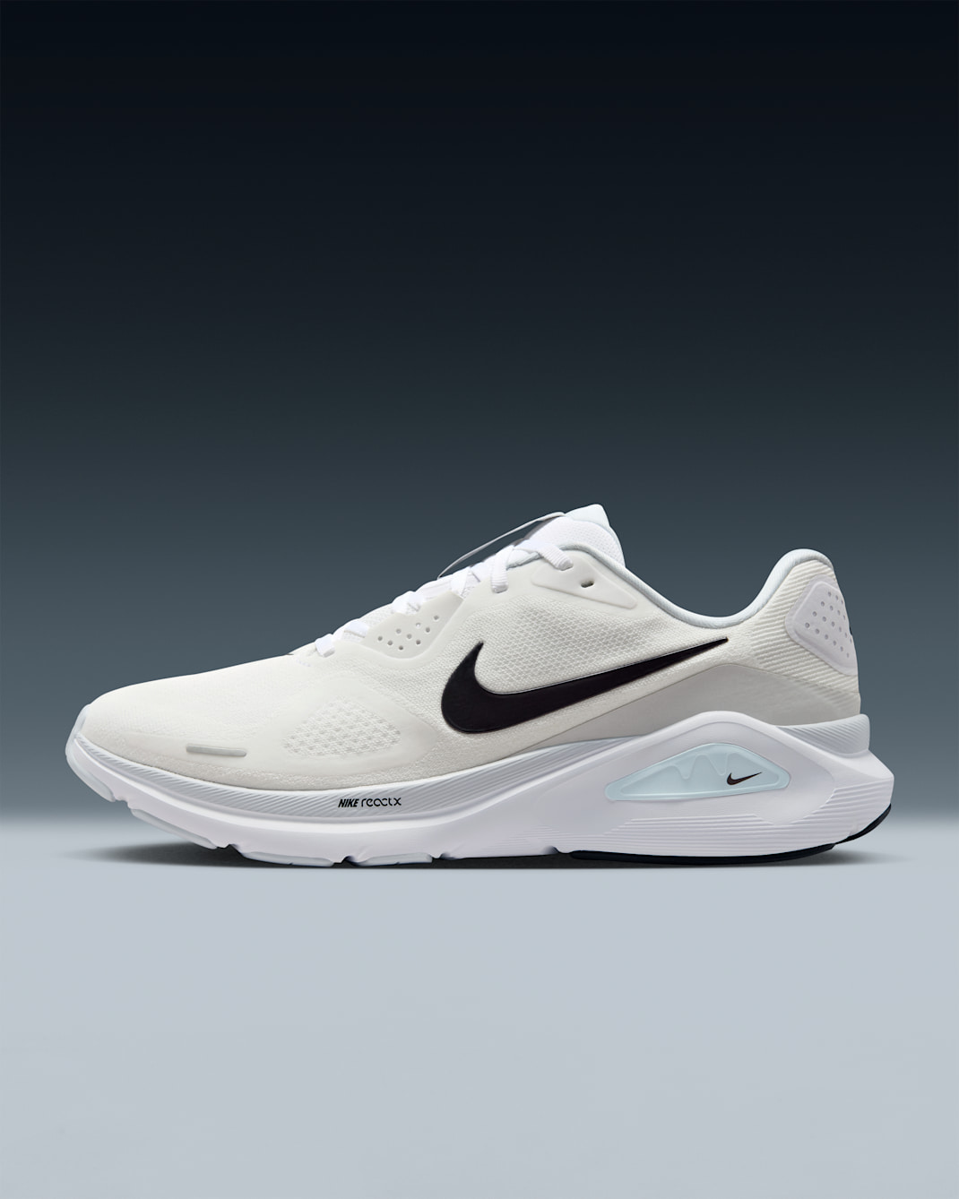 Nike Structure 26 Men's Road Running Shoes - White/Pure Platinum/Barely Volt/Black