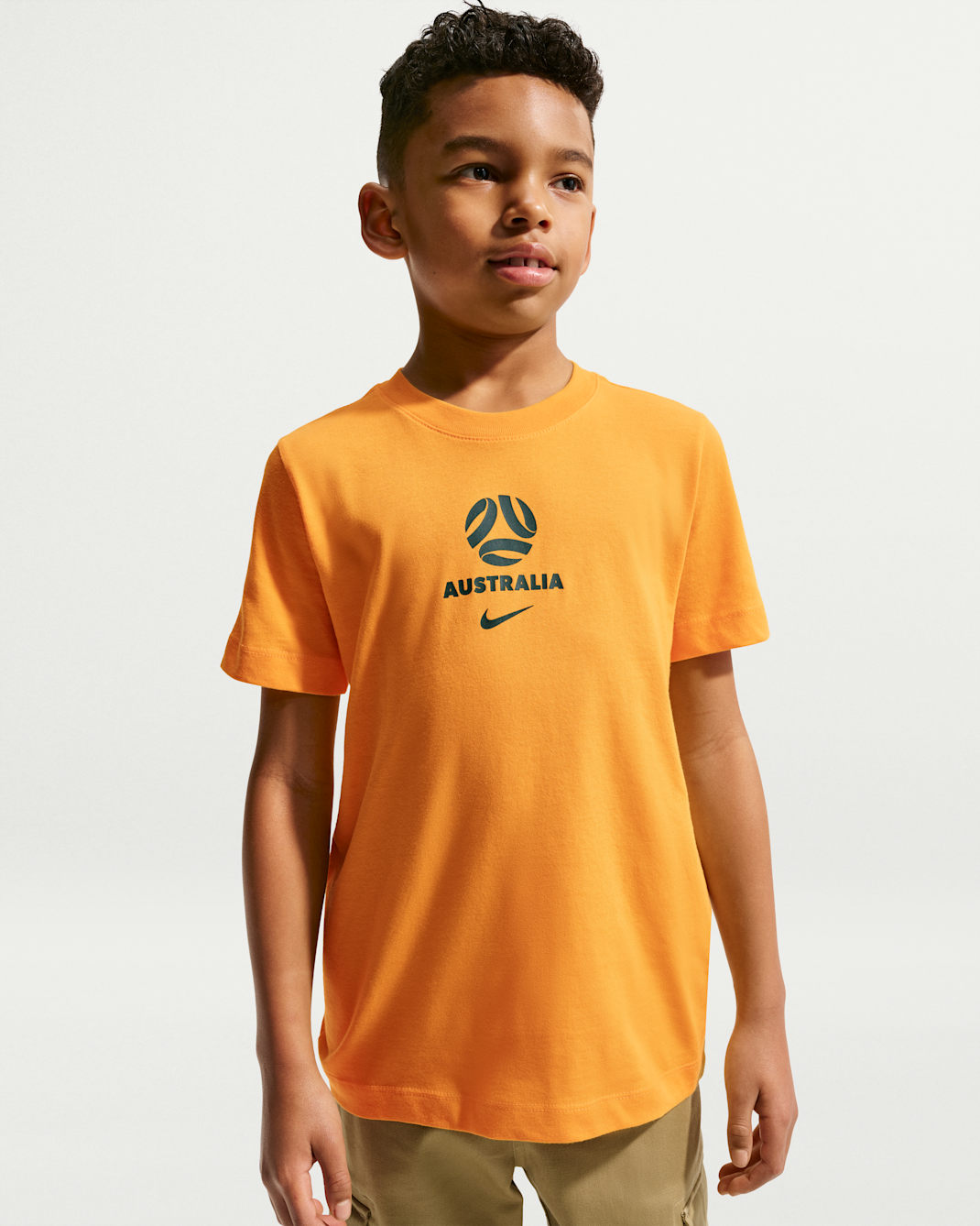 Australia Older Kids' Nike Football T-Shirt - University Gold