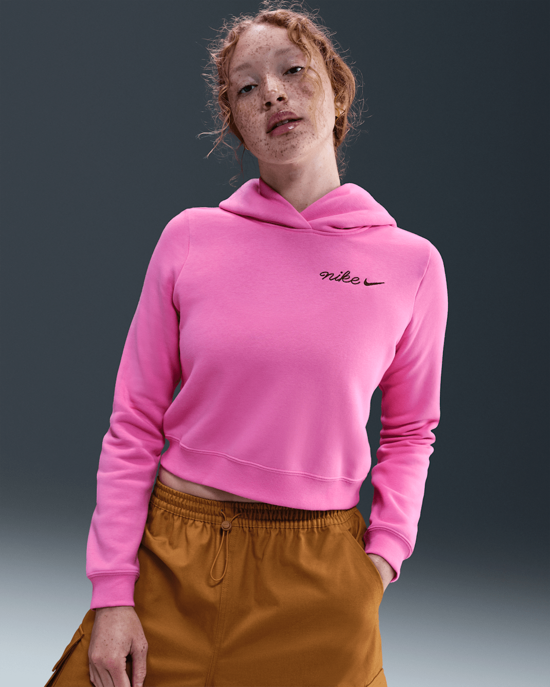 Nike Sportswear Phoenix Fleece Women's Shrunken Hoodie - Playful Pink