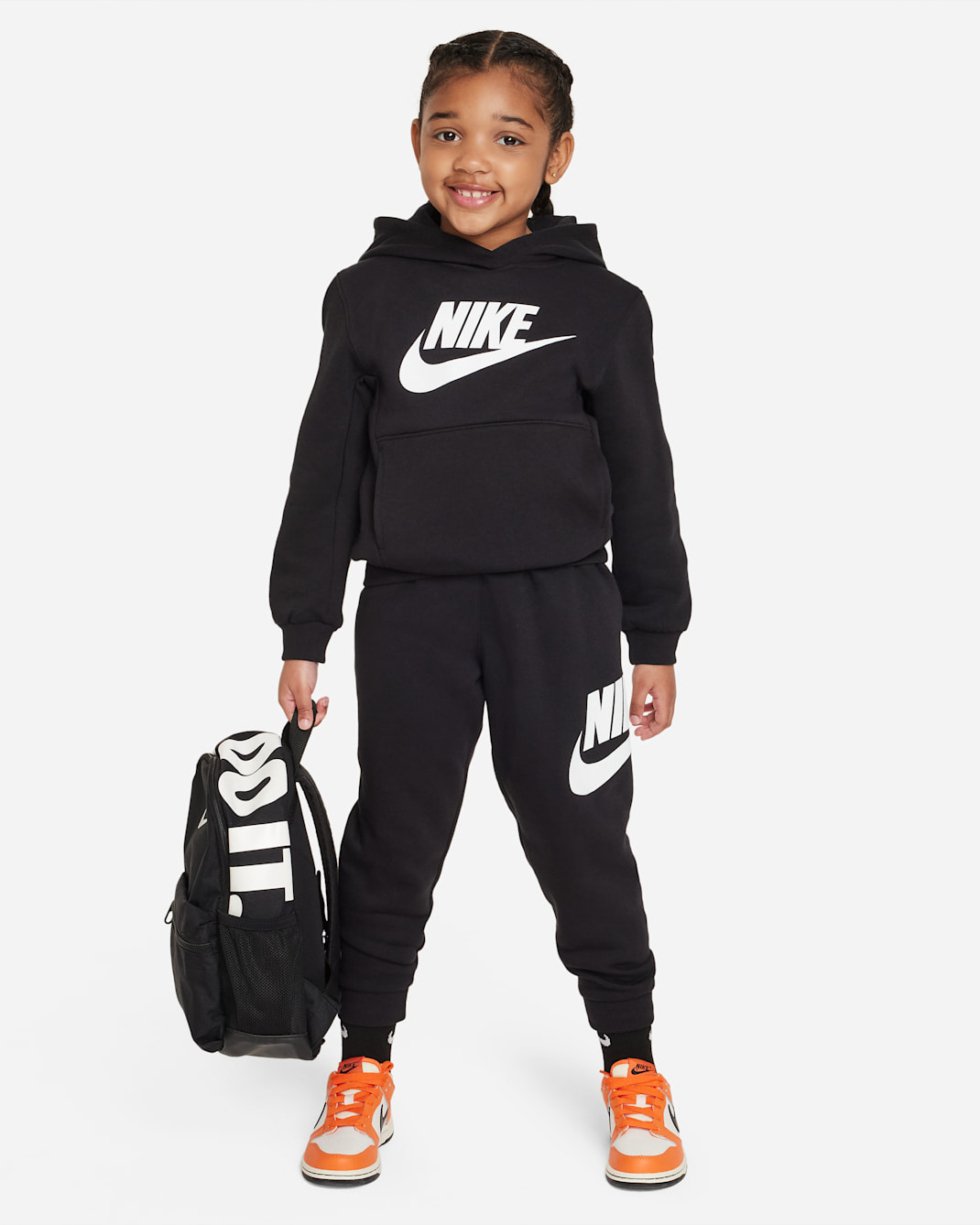 Nike Sportswear Club Fleece Little Kids' Hoodie Set - Black