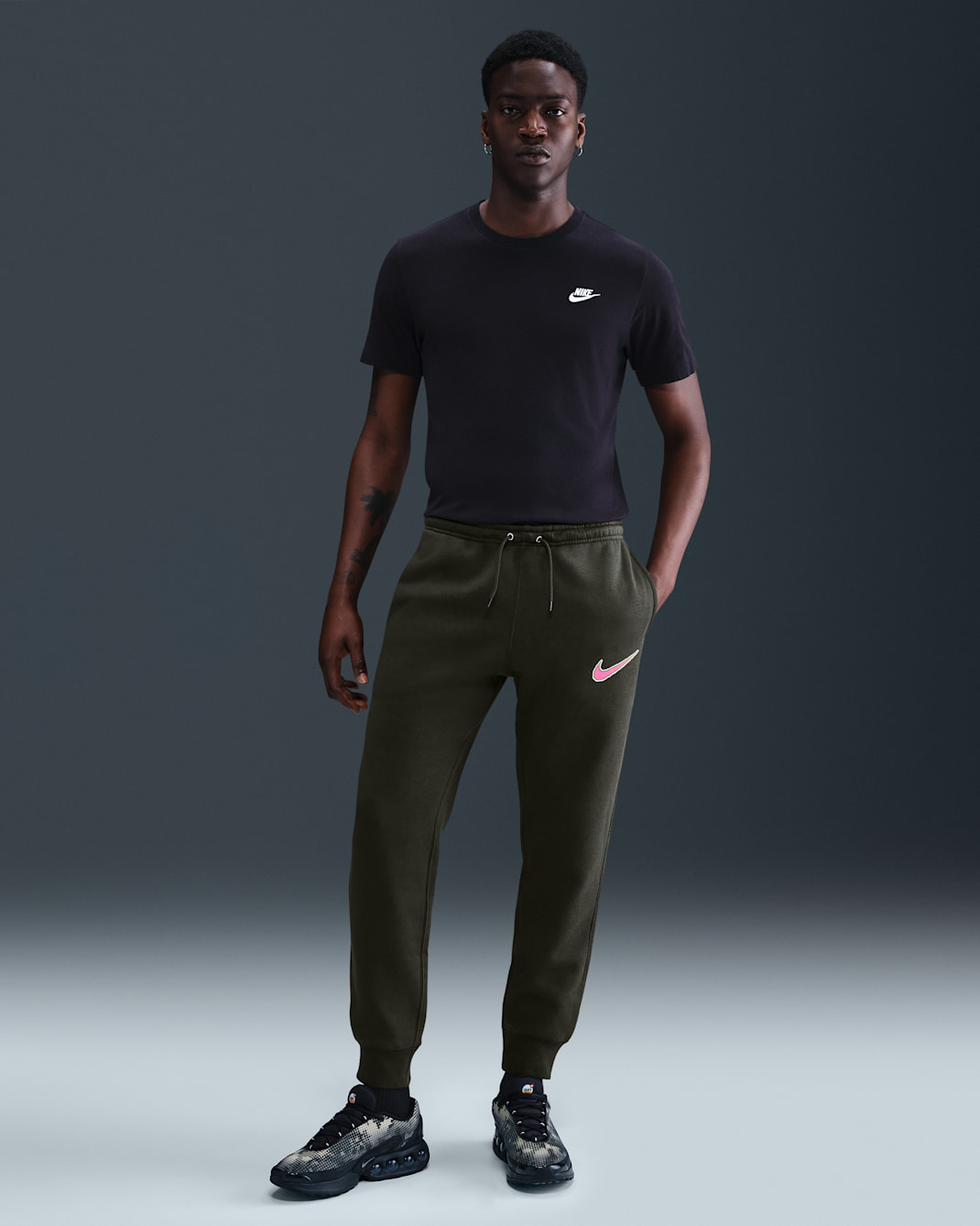 Nike Sportswear Club Men's Fleece Joggers - Sequoia/Sequoia/Black