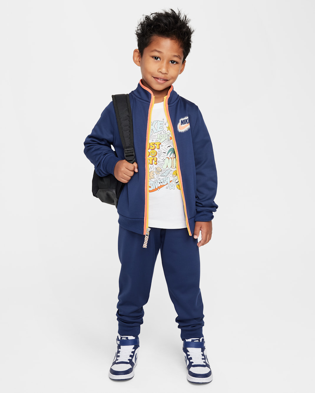 ナイキ スポーツウェア Dri-FIT パウダー プレー リトルキッズ ツーピース プロパス セットアップ - ミッドナイトネイビー