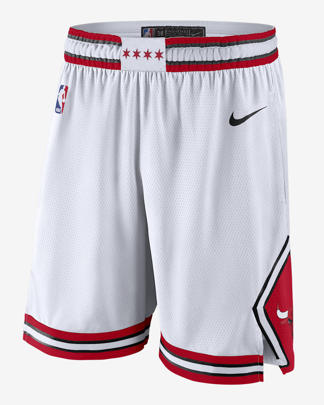 Short Nike NBA Swingman Chicago Bulls Association Edition pour Homme - Blanc/University Red/Noir