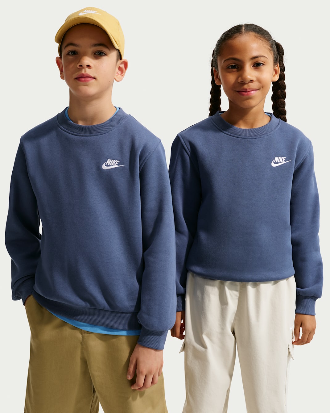 Nike Sportswear Club Fleece 大童運動衫 - Mystic Navy/白色