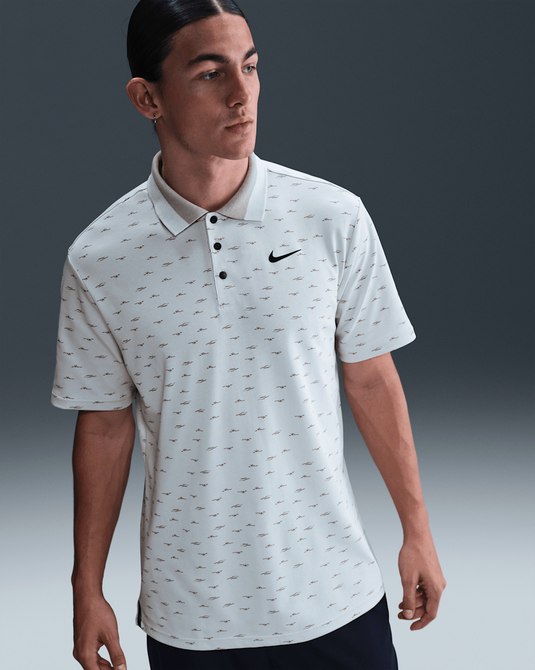 Nike Tour Men's Dri-FIT Golf Polo - Photon Dust/Black
