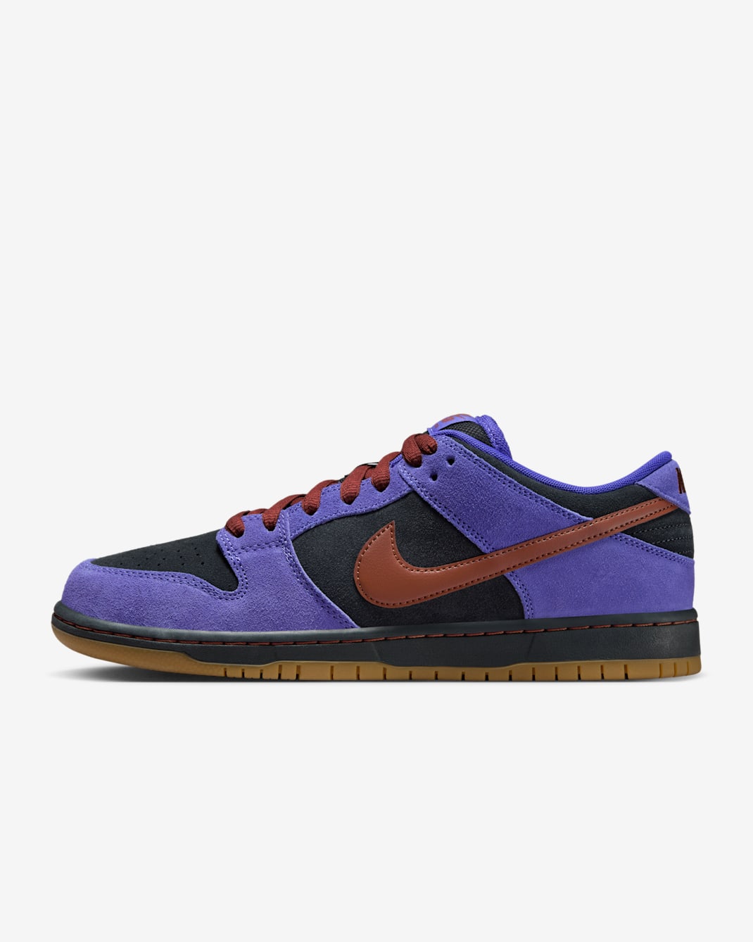 Nike SB Dunk Low Pro Skate Shoes - Persian Violet/Off Noir/Gum Medium Brown/Cinnamon