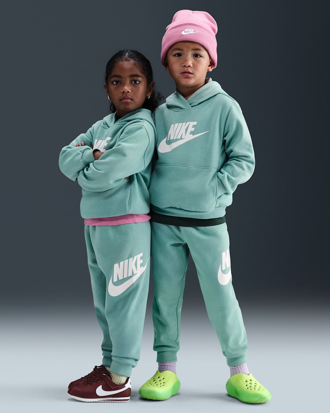 Nike Sportswear Club Fleece Little Kids' Hoodie Set - Cannon