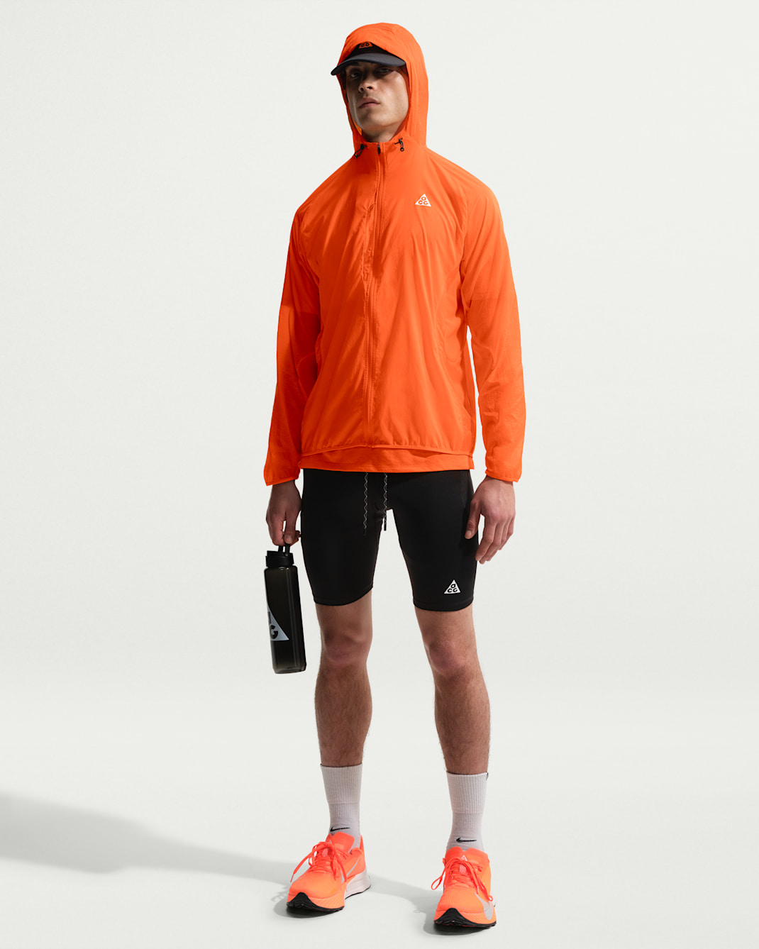 Nike ACG "Lava Loops" Men's Dri-FIT ADV 1/2-Length Trail Running Tights - Black/Summit White