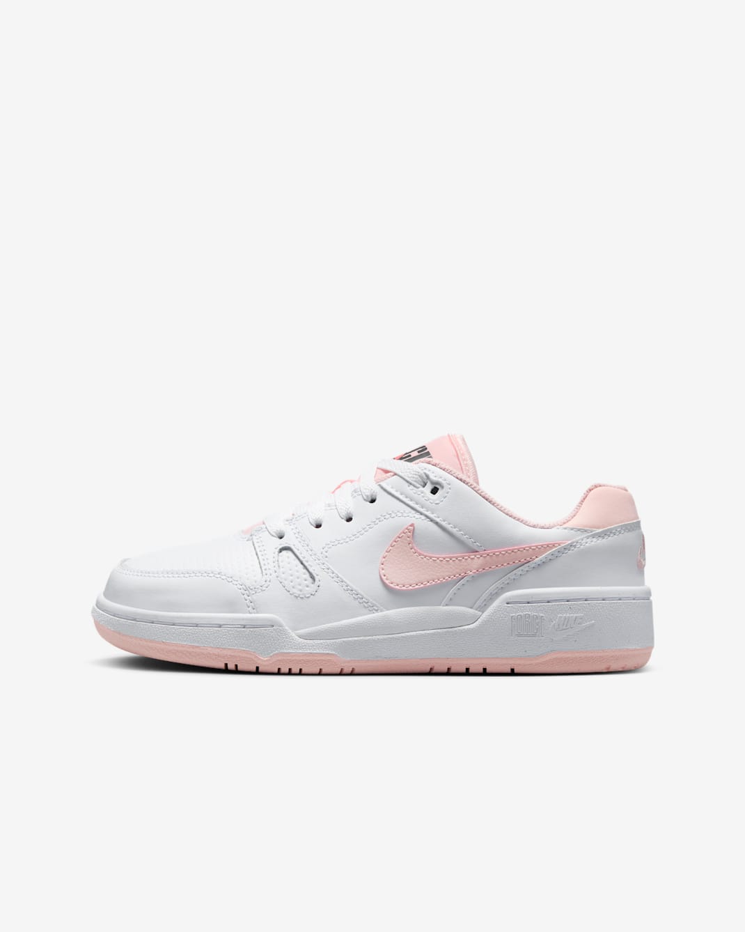 Nike Full Force Low Big Kids' Shoes - White/Bright Mango/Black/Echo Pink