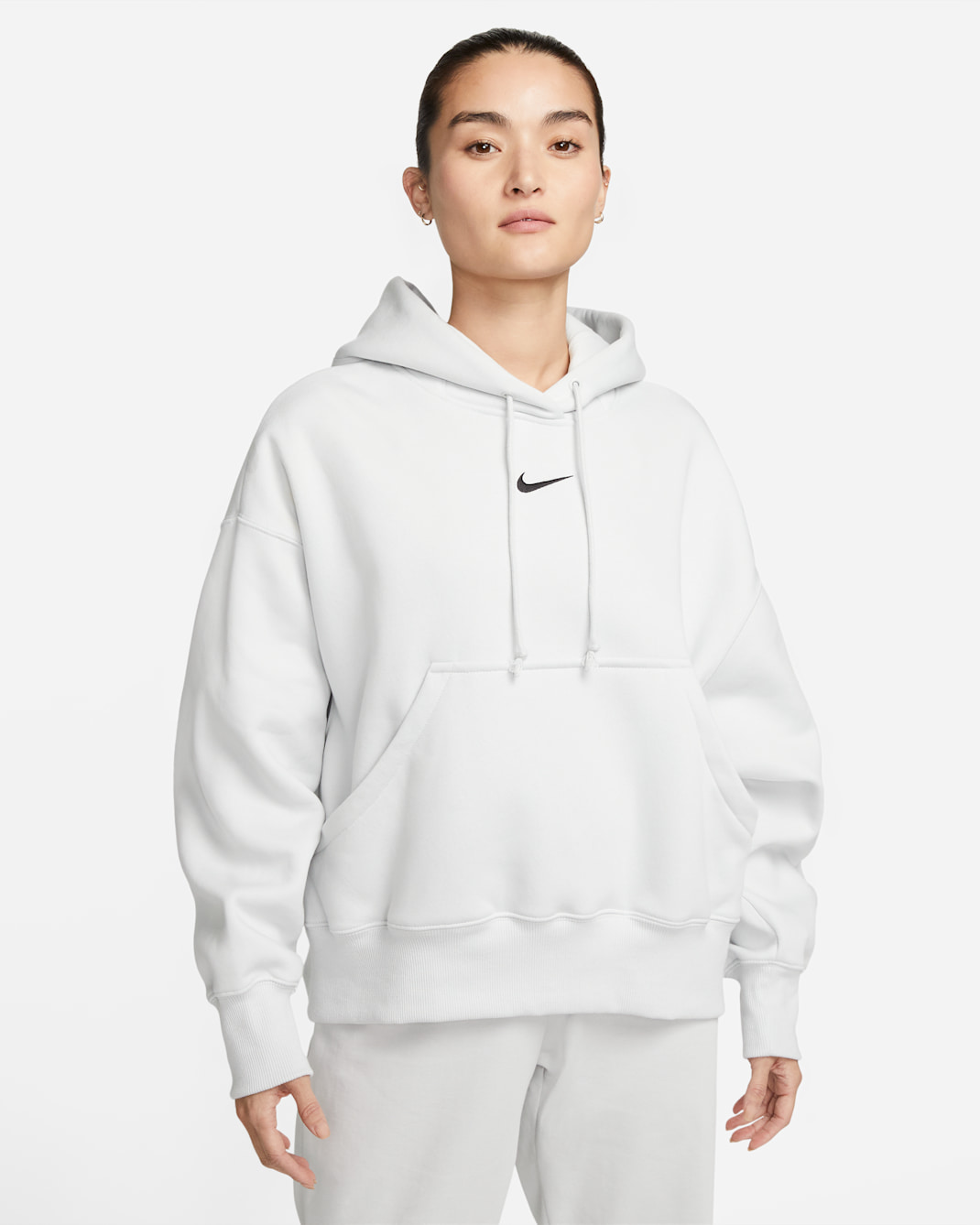 Nike Sportswear Phoenix Fleece Women's Over-Oversized Pullover Hoodie - Photon Dust/Black