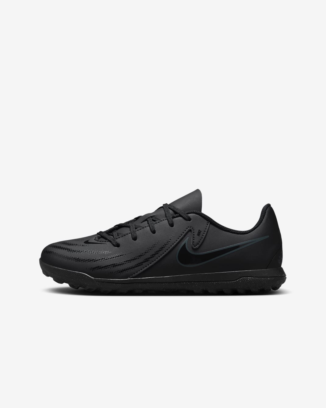 Nike Jr. Phantom GX 2 Club Younger/Older Kids' Turf Low-Top Football Shoes - Black/Deep Jungle/Black