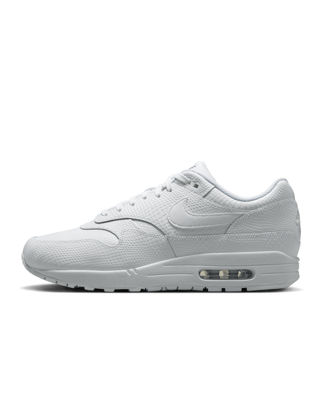 Nike Air Max 1 Premium Men's Shoes - White/White/Pure Platinum/White