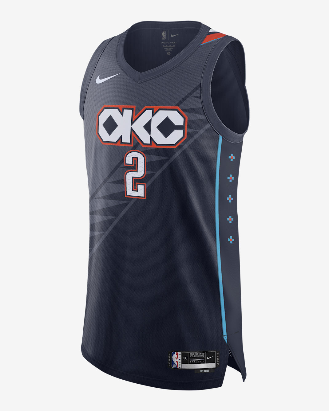 Shai Gilgeous-Alexander Oklahoma City Thunder City Edition Men's Nike Dri-FIT ADV NBA Authentic Jersey - Thunder Blue