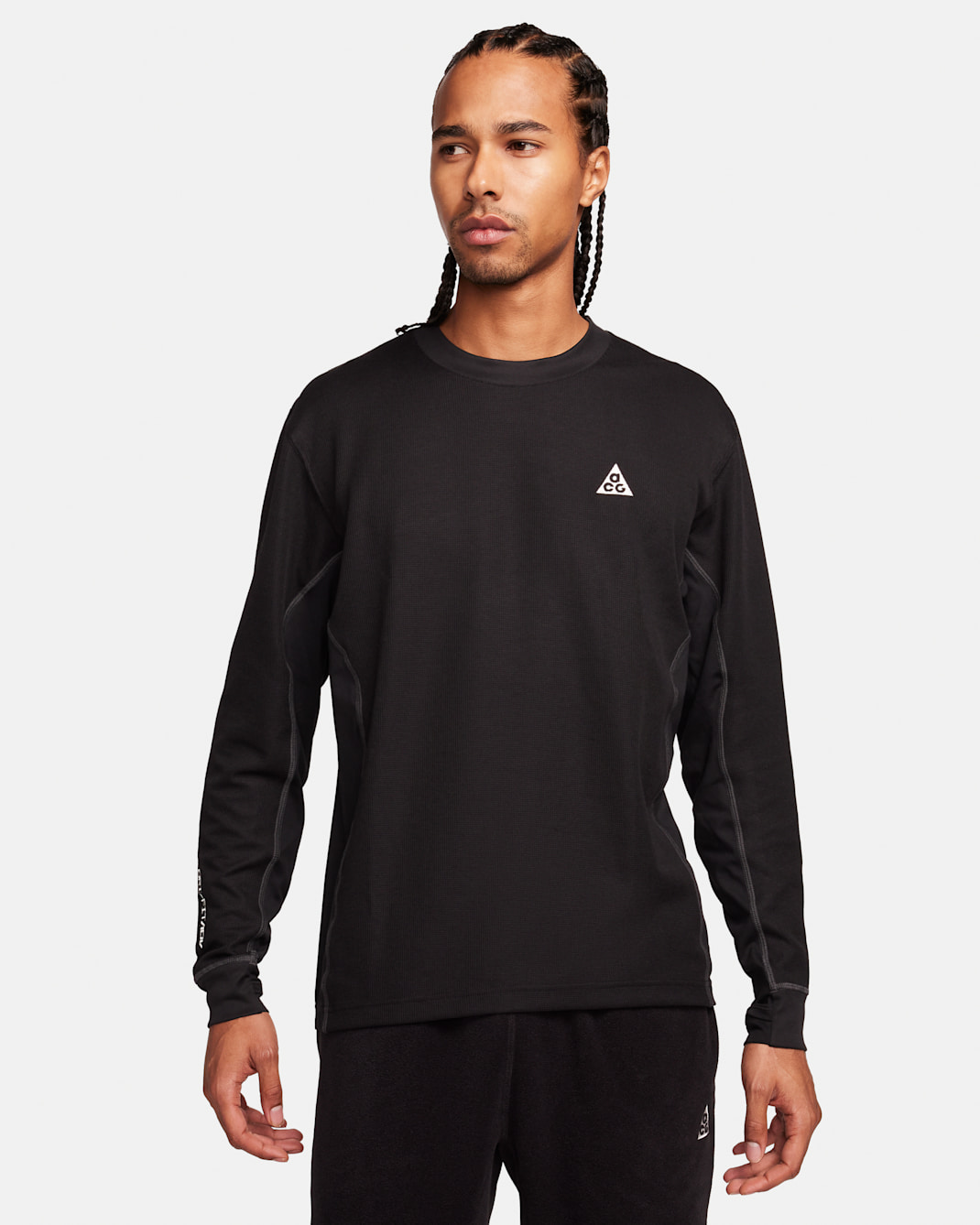 Nike ACG Dri-FIT ADV "Goat Rocks" Men's Long-Sleeve Winterized Top - Black/Anthracite/Summit White