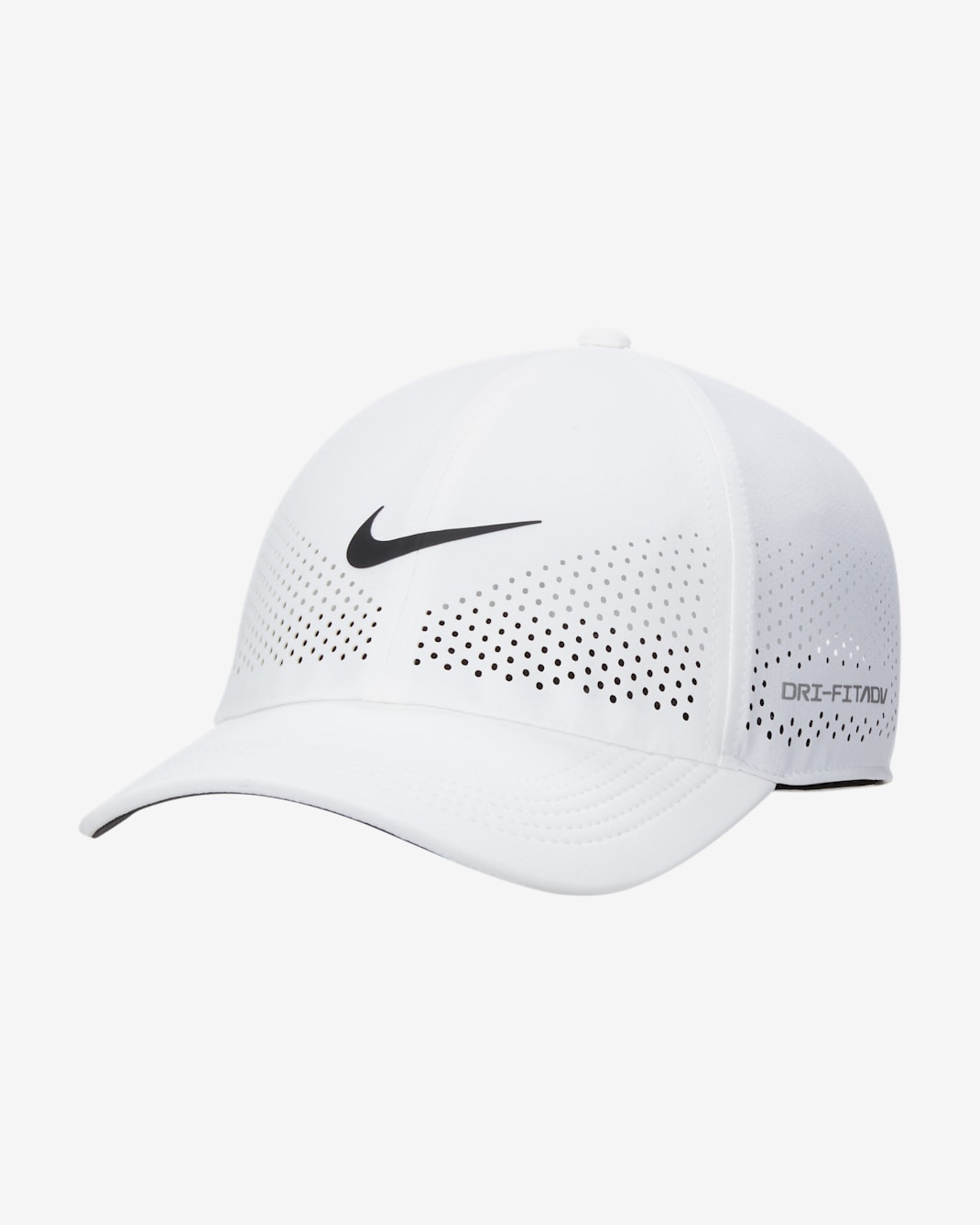 Nike Dri-FIT ADV Club Unstructured Swoosh Cap - White/Black