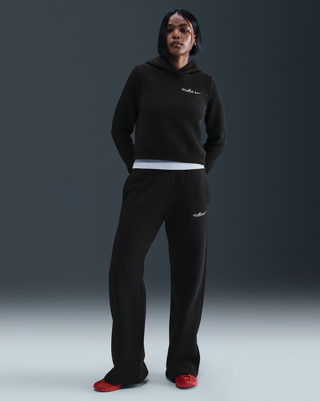 Nike Sportswear Phoenix Fleece Women's Straight-Leg Sweatpants - Black