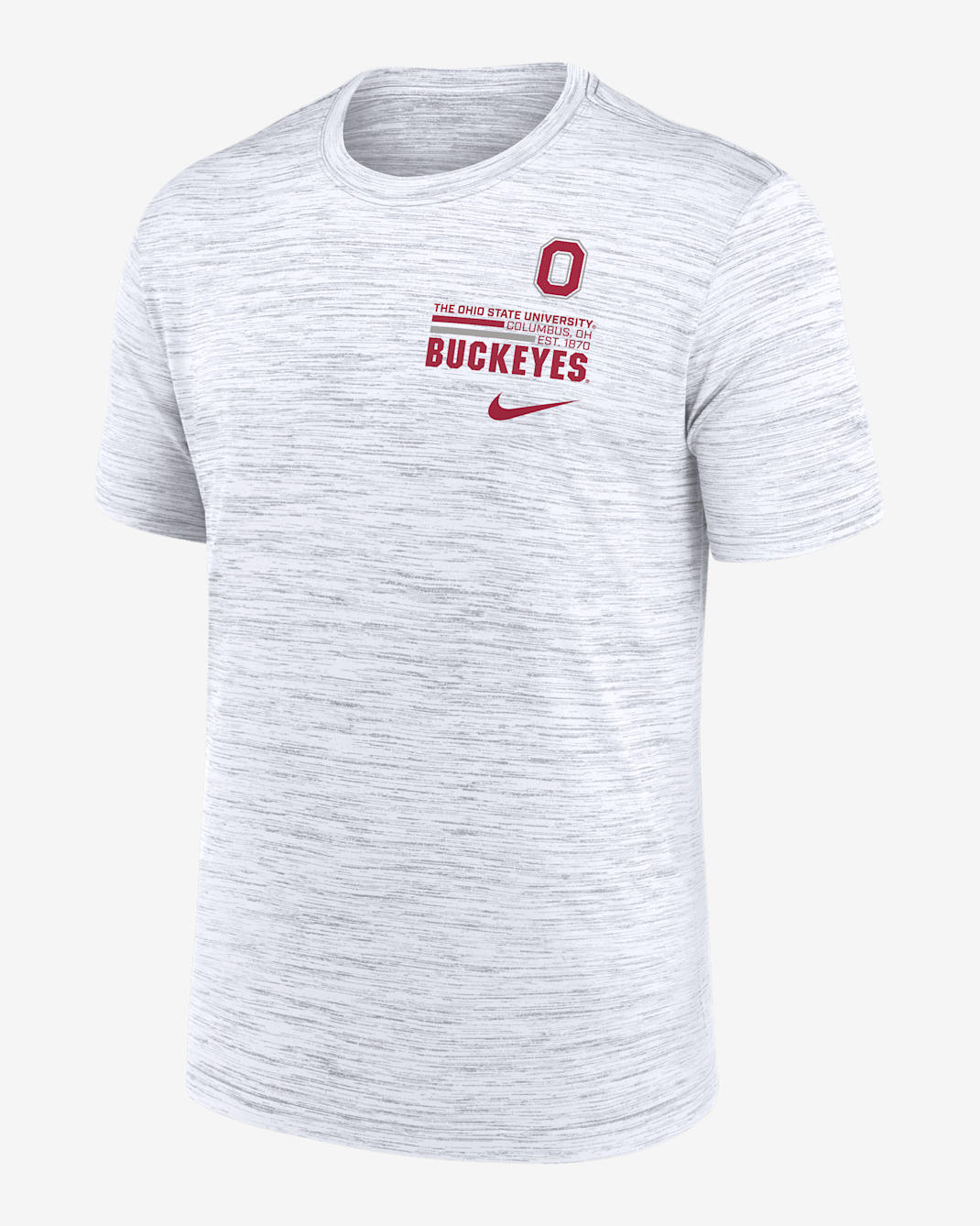 Ohio State Campus Chest Stack Velocity Men's Nike Dri-FIT College T-Shirt - White
