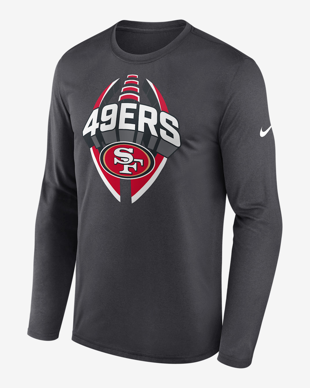San Francisco 49ers Legend Icon Men's Nike Dri-FIT NFL Long-Sleeve T-Shirt - Anthracite