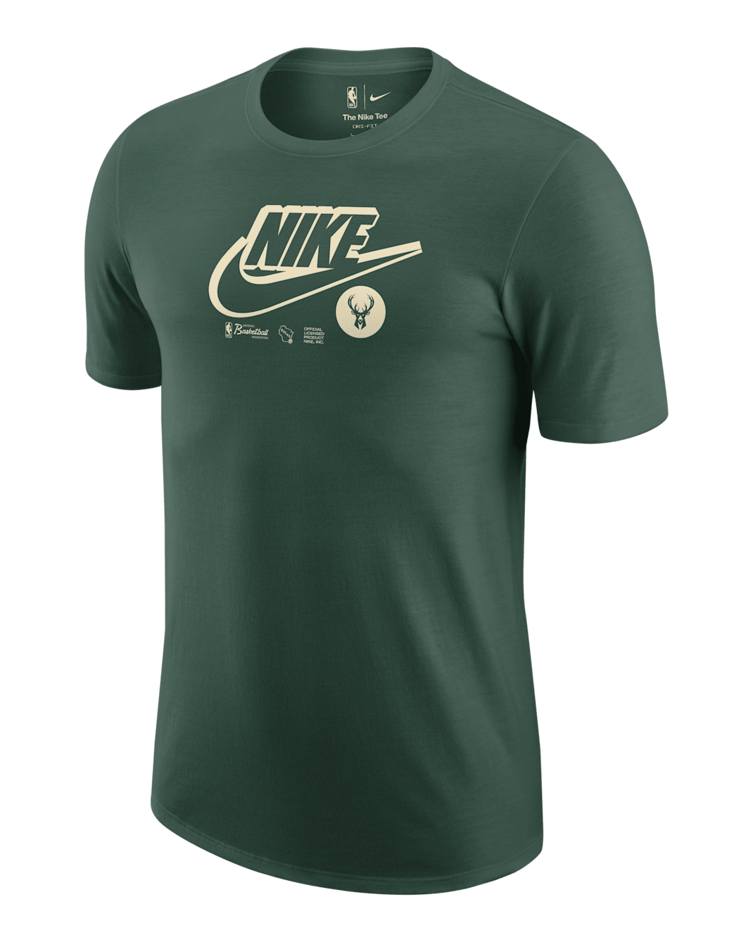 Milwaukee Bucks Logo Men's Nike Dri-FIT NBA T-Shirt - Fir