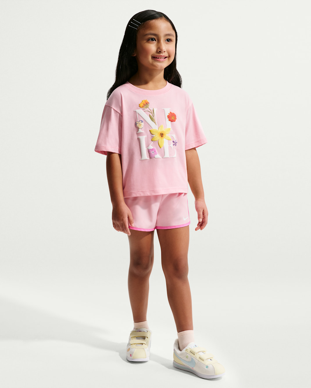 Nike Spring Into Floral Little Kids' Dri-FIT 2-Piece Tempo Set - Pink