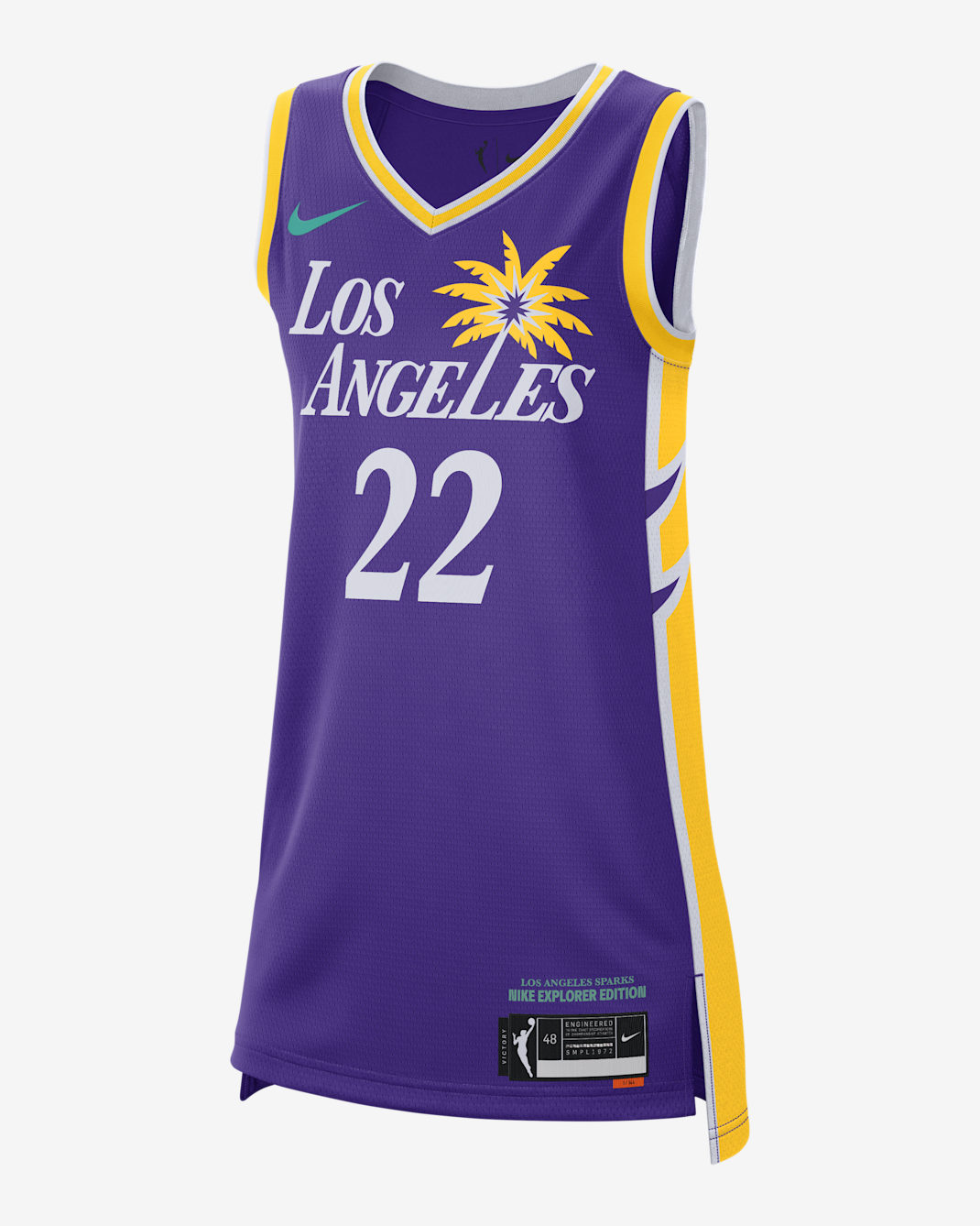 Los Angeles Sparks Explorer Edition Nike Dri-FIT WNBA Victory Jersey - Field Purple/Amarillo