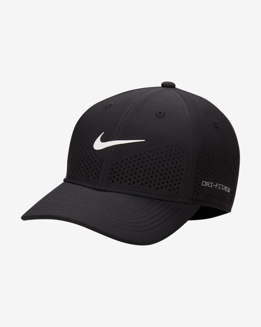 Nike Dri-FIT ADV Club Structured Swoosh Cap - Black/White