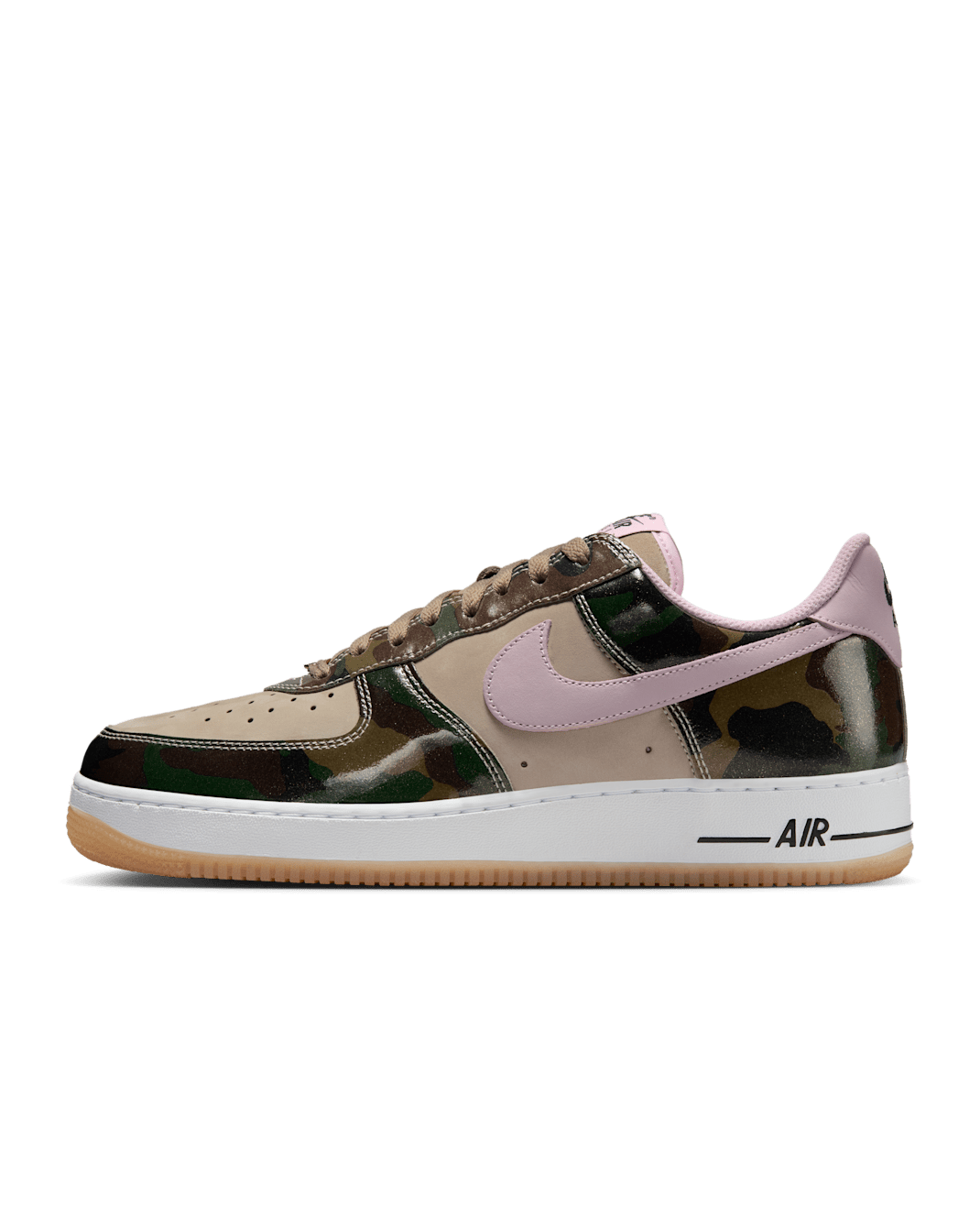 Nike Air Force 1 Low Retro Men's Shoes - Desert Khaki/Black/White/Pink Foam