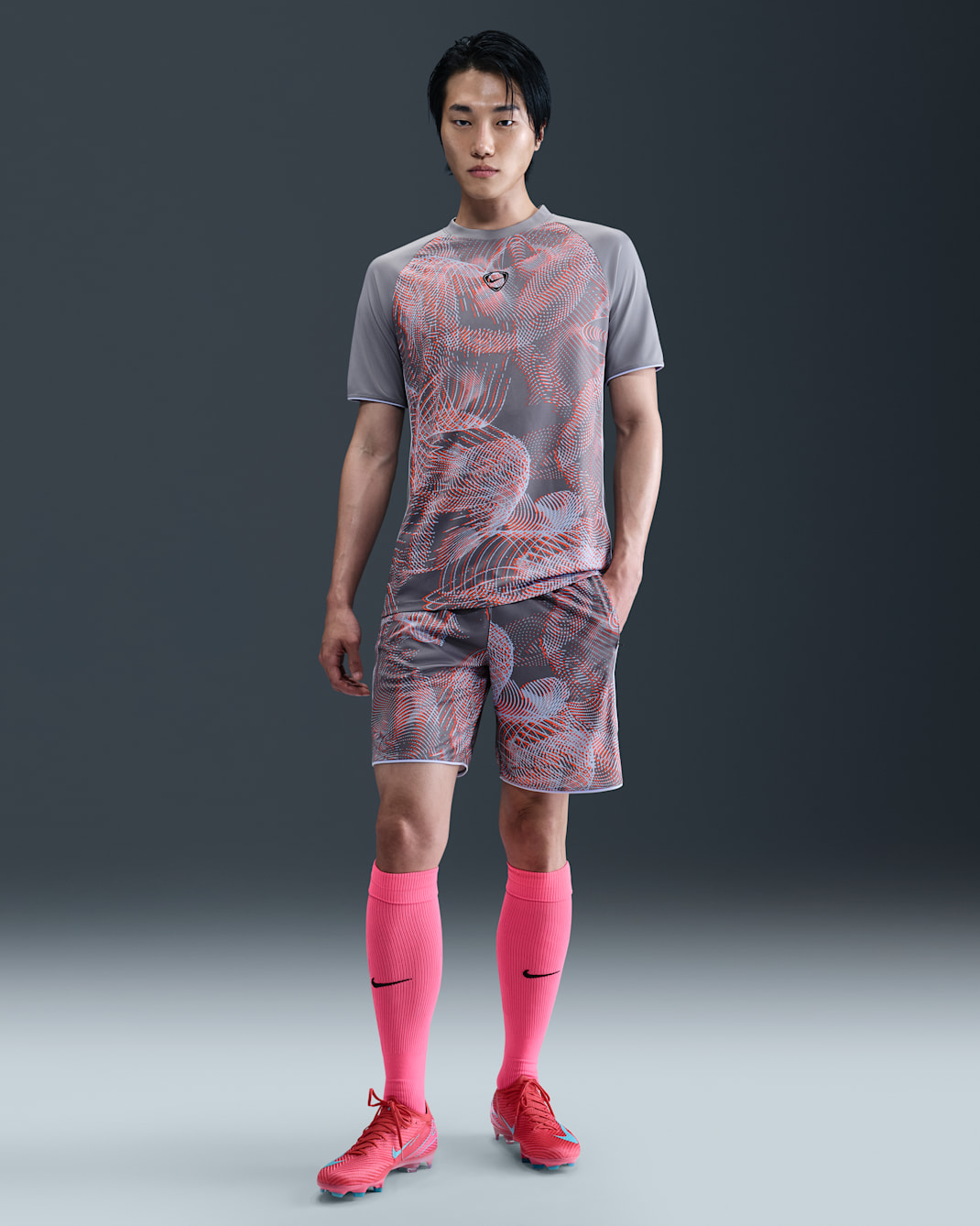 Shorts da calcio Dri-FIT Nike Academy+ – Uomo - Bright Crimson/Cool Grey/Royal Tint/Nero
