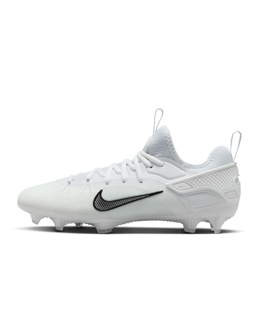 Nike Huarache 9 Elite Low LAX Lacrosse Cleats - White/White/Black