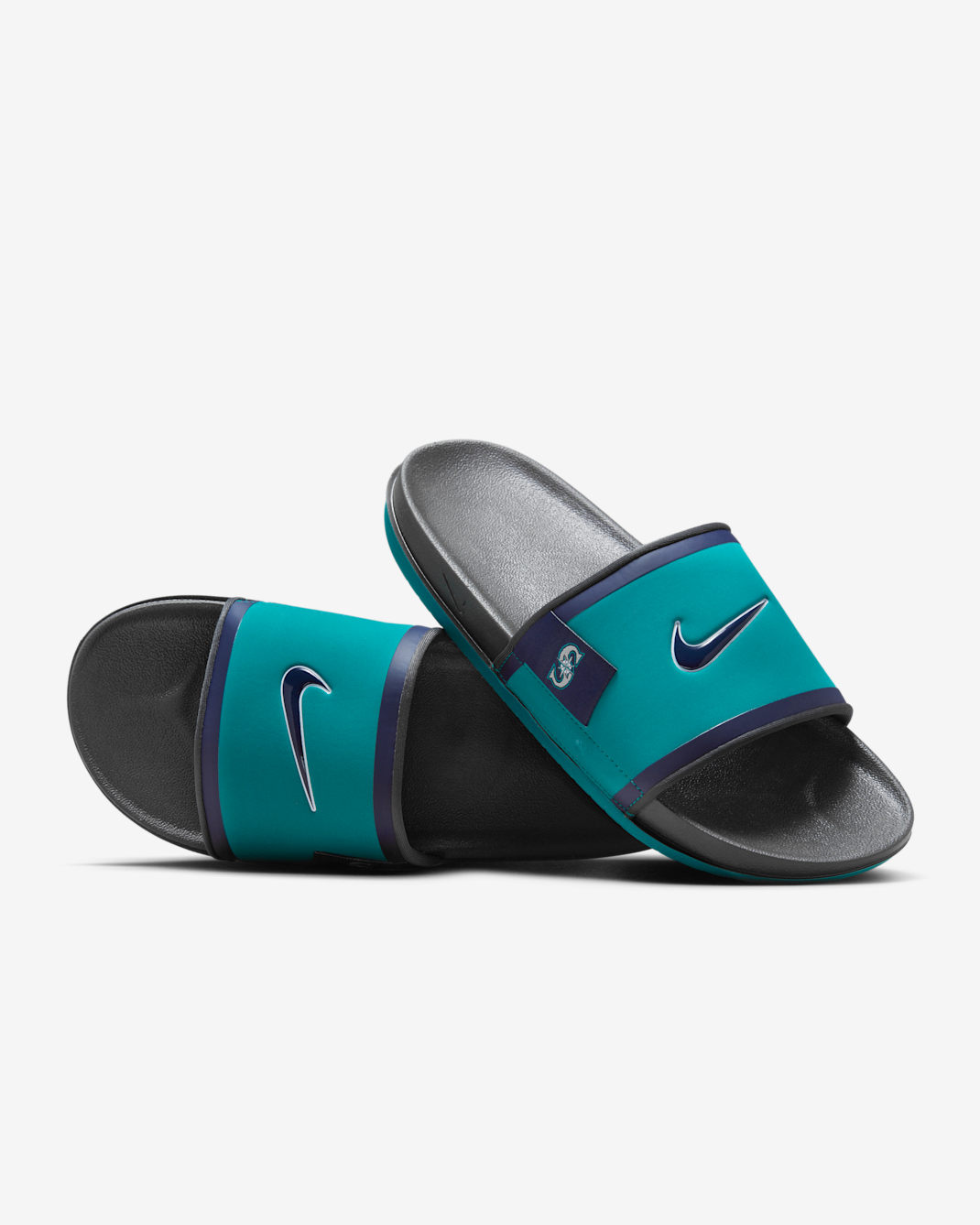 Nike Offcourt (Seattle Mariners) Offcourt Slides - Mardi Gras/Dark Smoke Grey/Midnight Navy