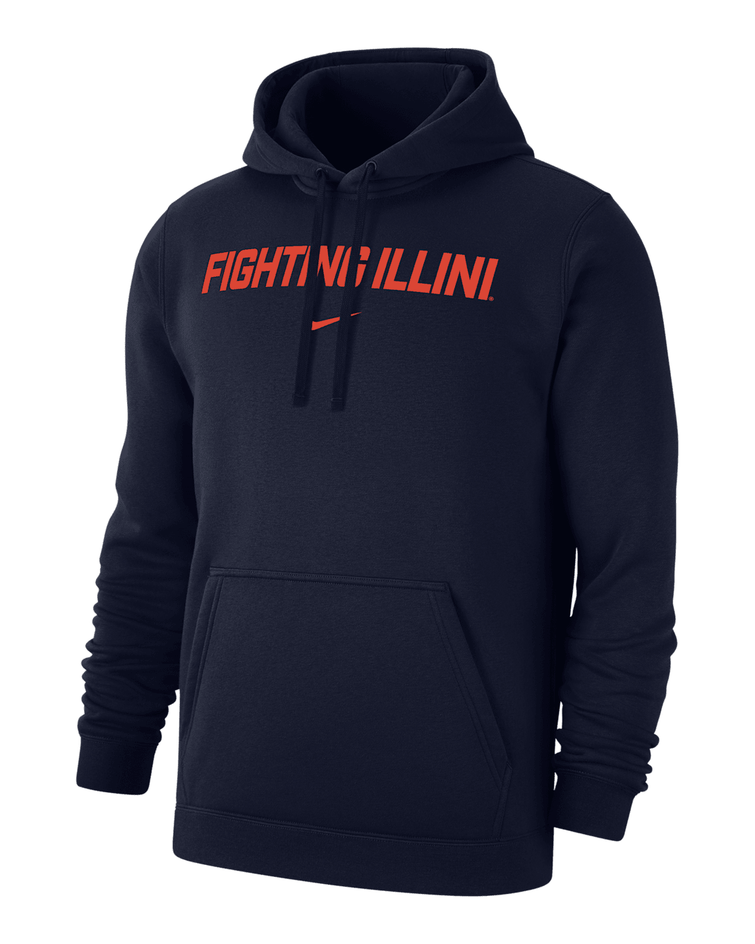 Illinois Club Fleece Men's Nike College Pullover Hoodie - Navy