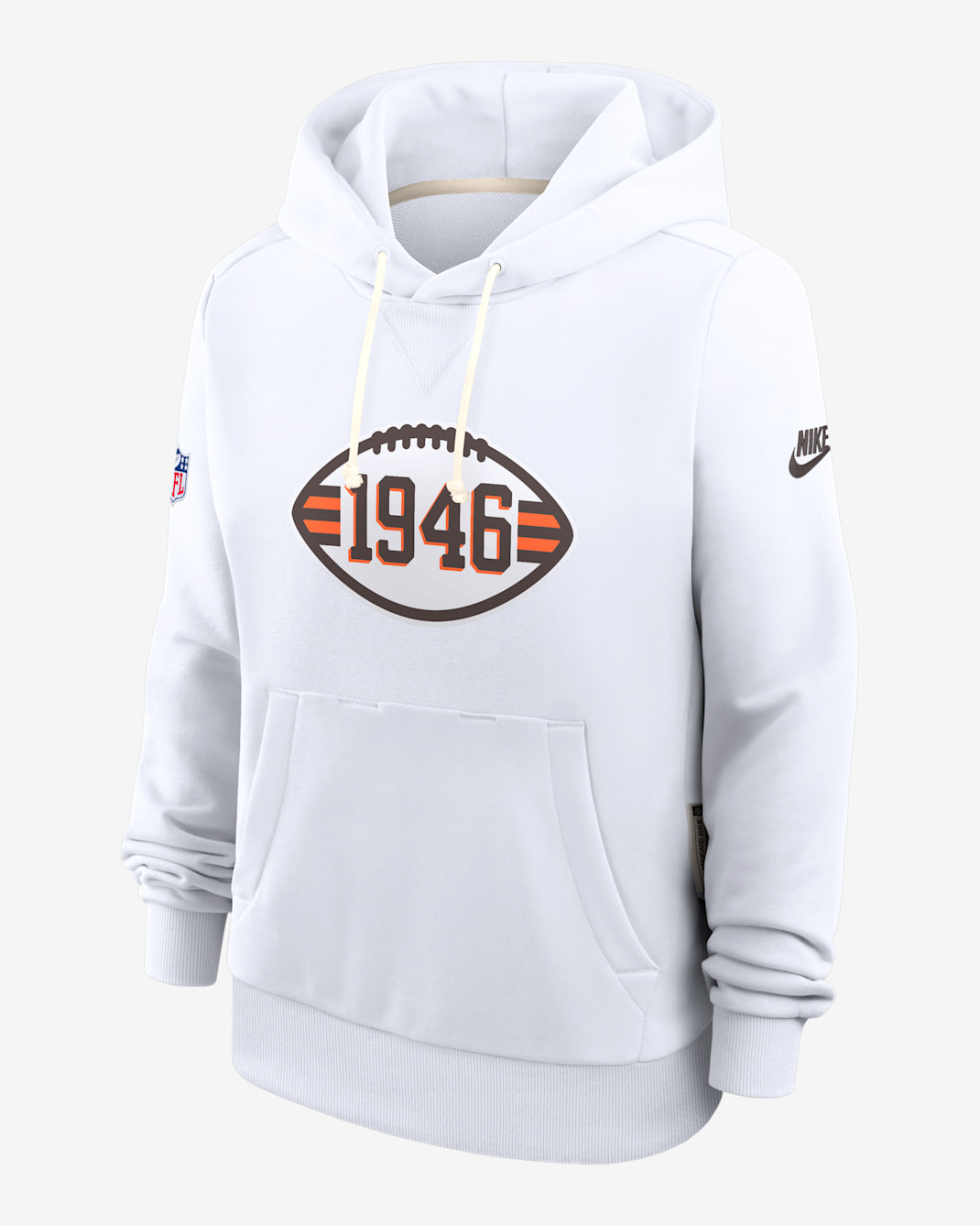 Cleveland Browns Alt Pack Women's Nike Dri-FIT NFL Pullover Hoodie - White