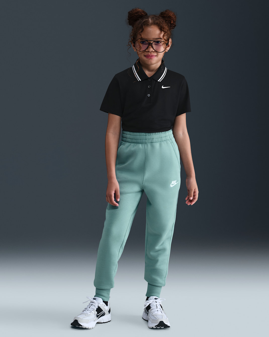 Pantalon taille haute ajusté Nike Sportswear Club Fleece pour ado (fille) - Cannon/Cannon/Blanc