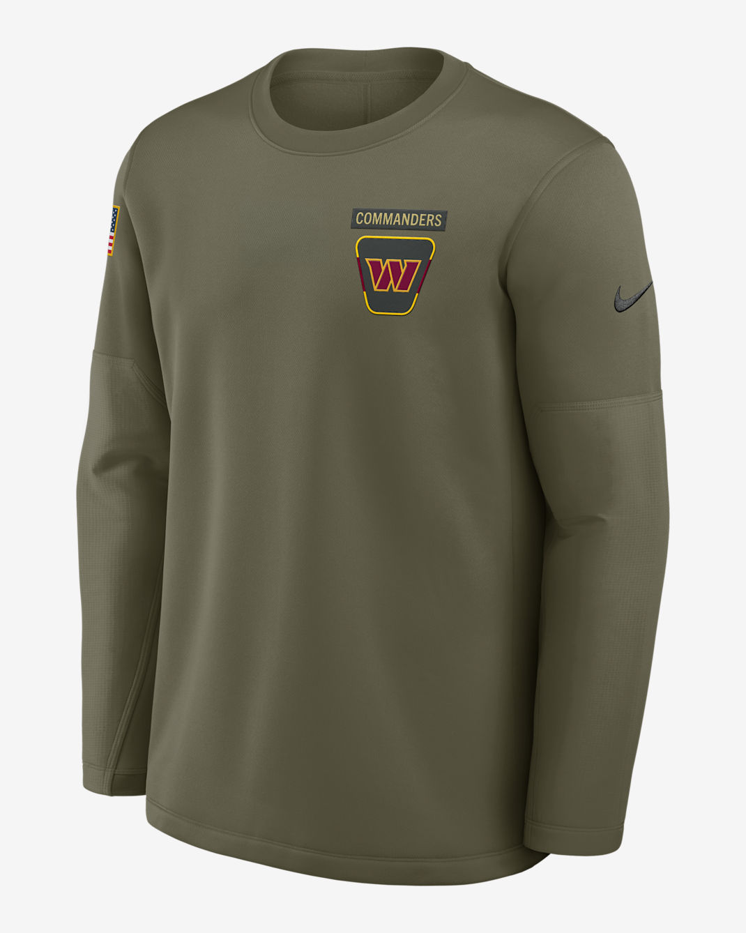 Washington Commanders Salute to Service Sideline Triumphant Win Coach Men's Nike NFL Pullover Crew - Olive