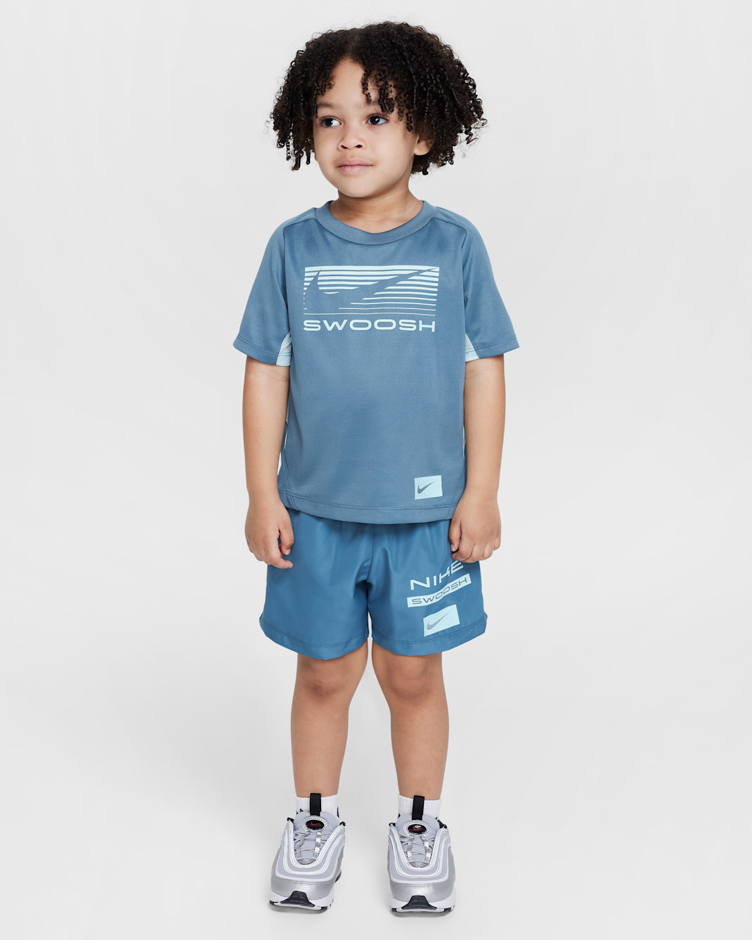 Nike Dri-FIT Toddler 2-Piece Multi Woven Shorts Set - Smokey Blue