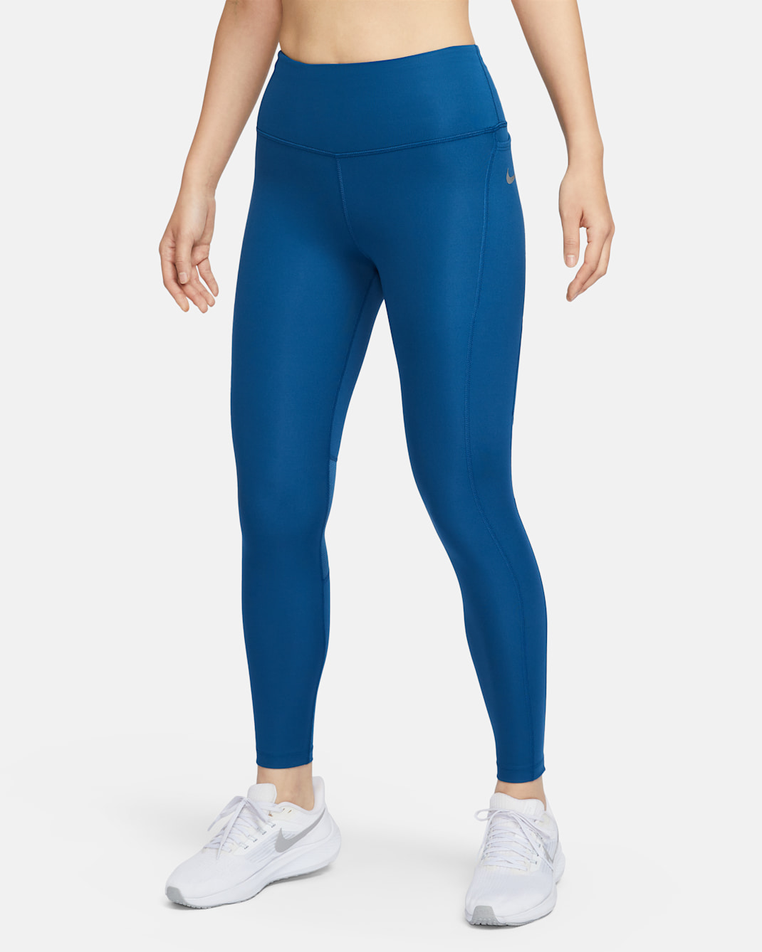 Nike Epic Fast 女款中腰跑步內搭褲 - Court Blue