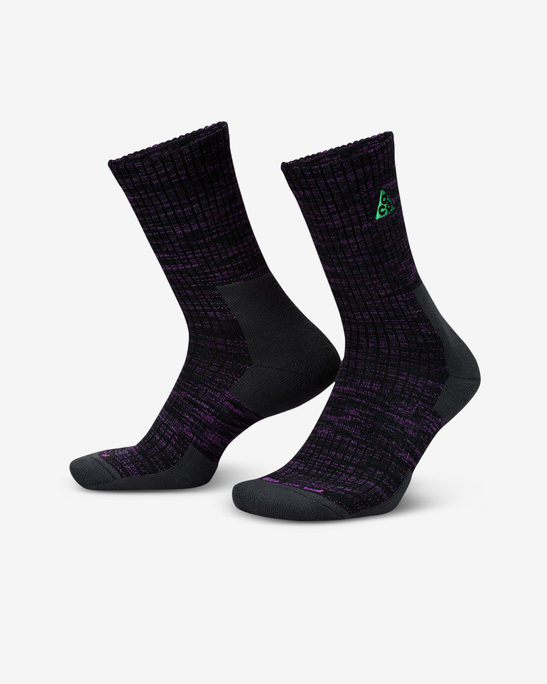 Nike ACG Everyday Cushioned Crew Socks (1 Pair) - Black/Anthracite/Vivid Purple/Black