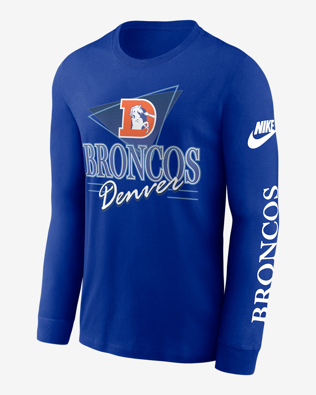 Denver Broncos Rewind Men's Nike NFL Long-Sleeve T-Shirt - Royal