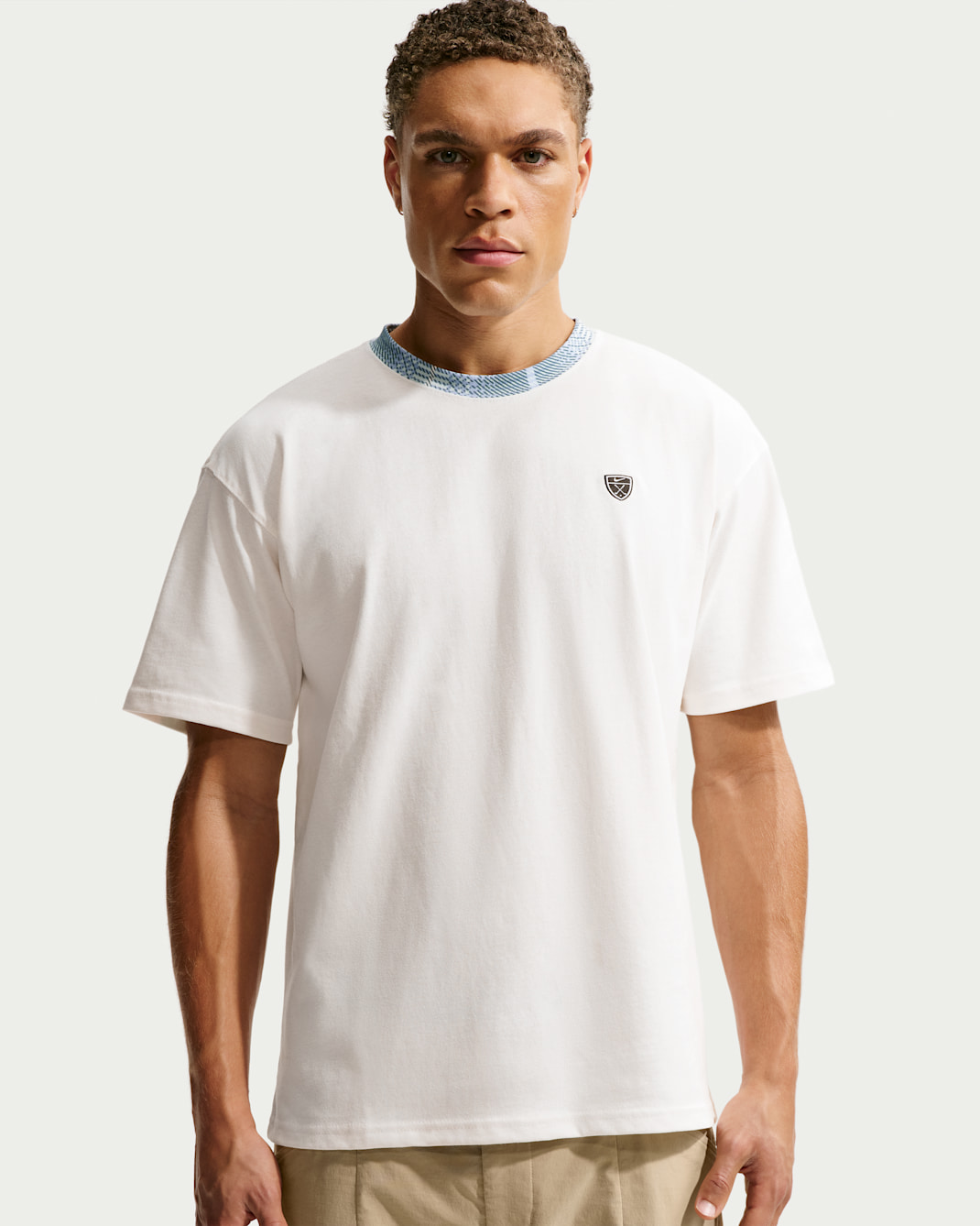 Maglia da golf ampia Nike Tartan – Uomo - Sail