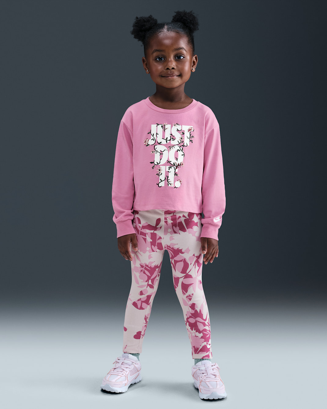 Nike Toddler Printed Club Long Sleeve T-Shirt and Leggings Set - Platinum Violet