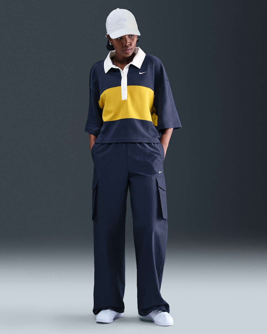 Nike Sportswear Everything Wovens Women's Mid-Rise Cargo Pants - Midnight Navy/Sail