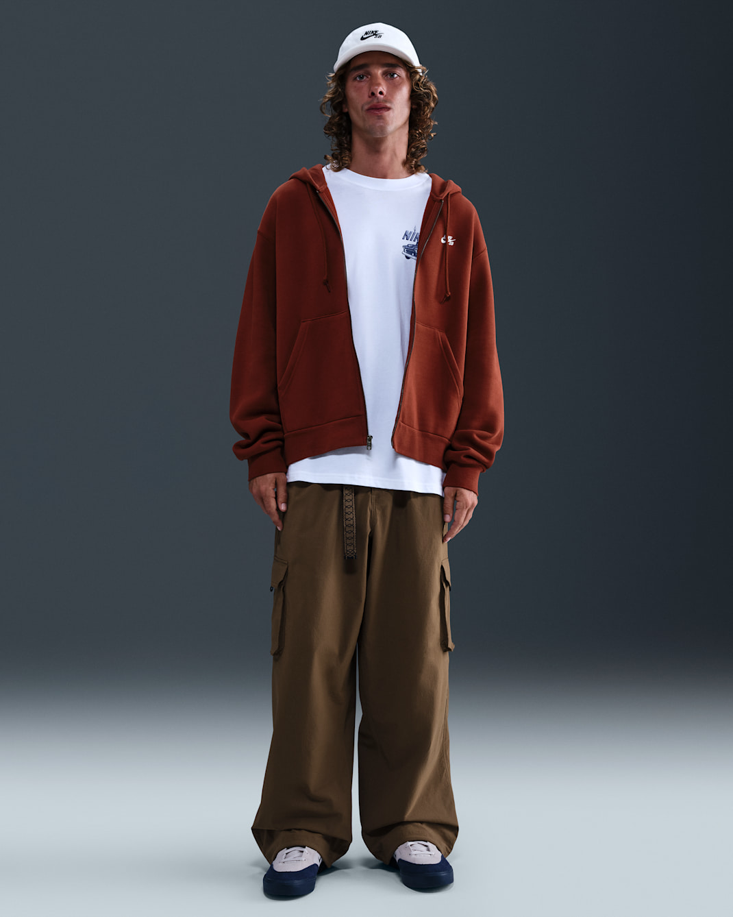 Nike SB Kearny Cargo Skate Pants - Mosswood Brown/White